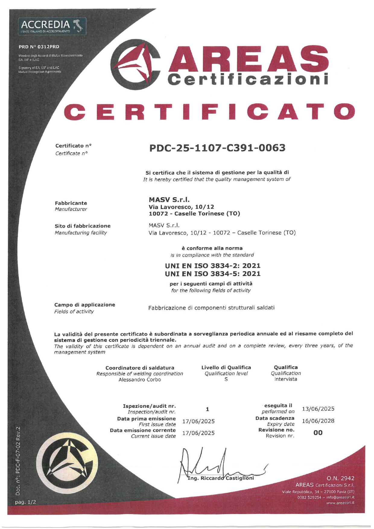 M.A.S.V. srl  Caselle Torinese (TO)
